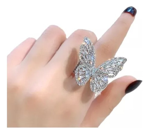 Anillo Forma De Mariposa  Mujer Elegante 