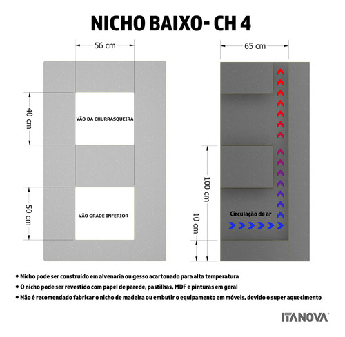 Parrilla Churrasqueira Elétrica Integrada 4 Espetos 220v - Itanova