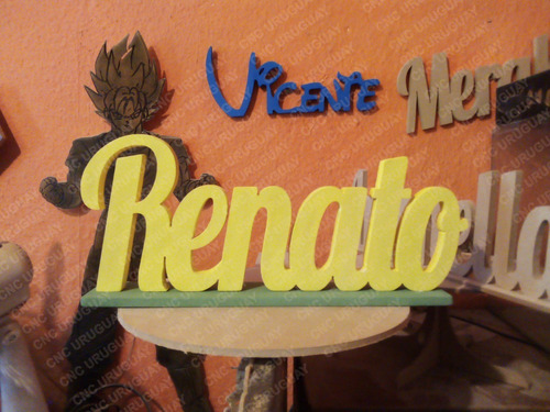 Imagen 8 de 10 de Facundo - Letras En Madera Para Decoración Mesa De Torta