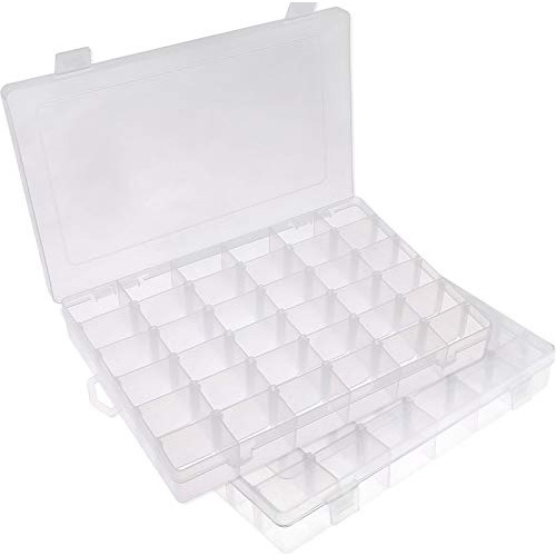 Caja Organizadora De Plástico 2 Paquetes De 36 Compart...