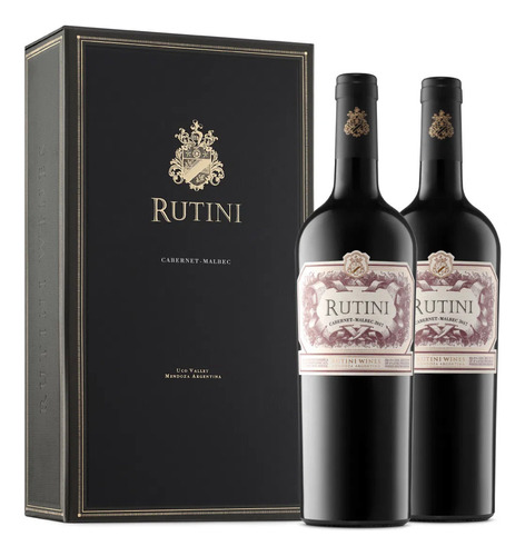 Estuche Rutini Cabernet Malbec X2 Botellas 750 Ml