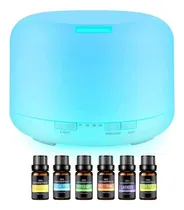 Comprar Difusor De Aceites Esenciales De 500ml, Humidificador De Difusión De Aromaterapia Ultrasónica, 7 Colores De Luces, 2 Niveles De Niebla, 3 Temporizadores, Control Remoto