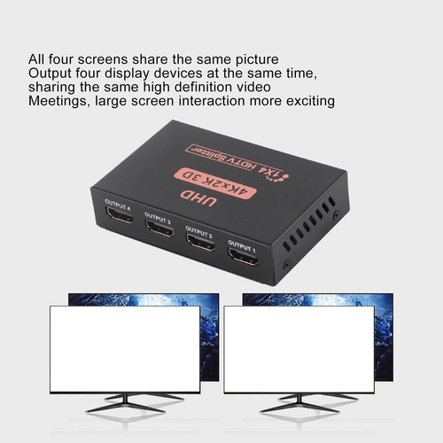 Divisor Hdmi Splitter 1 En 4 3d 4k 1 Entrada 4 Salidas,transmisión De Señal Rápida
