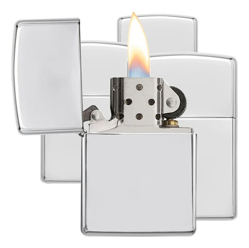 Pack 10 Encendedor Tipo Zippo Bencinero Color Plata