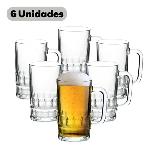 Jarra de cerveza y cerveza, vaso de vidrio de 360 ml, kit de restaurante, 6