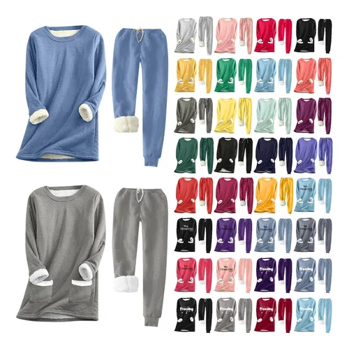 comprar Conjunto 2 Pieza Sudadera Forro Polar Para Mujer Calida