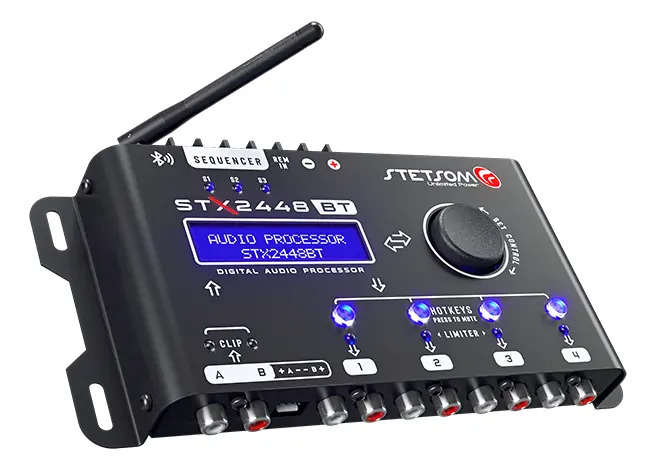 Processador Equalizador Stetsom Stx2448 Bluetooth Automotivo Cor Preto