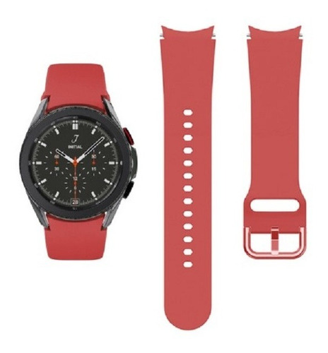 Pulseira De Silicone Para Samsung Galaxy Watch 4 - Vermelha