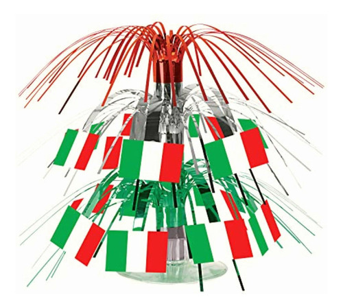 Beistle 50105 Italian Flag Miniature Cascade Centerpiece,