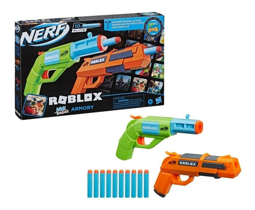 Nerf Set Doble Lanzadores Pistolas Roblox Jailbreak Armory 