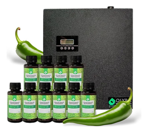 Kit Máquina Aromatizadora Ultra + 1 Refil Air 1000 Ml Olyra Cor Pimenta Serrano
