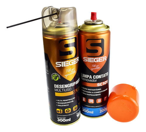 Kit Desengripante Spray Multiuso + Limpa Contato Elétrico