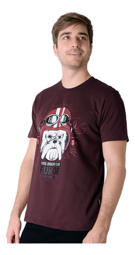 Playera Hombre Moda Camiseta Vino Furor 62107026