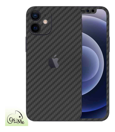 Skin Adhesivo En Vinil Fibra Carbono Para iPhone 12 Apple
