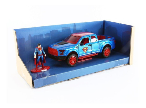 Superman & Ford Raptor F-150 2017 Modelo A Escala 1:32 Jada 