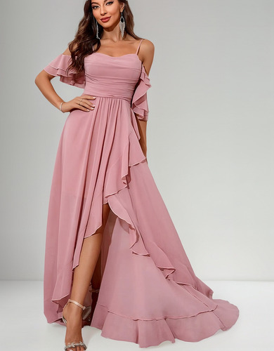 Vestido Festas Com Cinto Plissado Embrulhar Simples Glamour