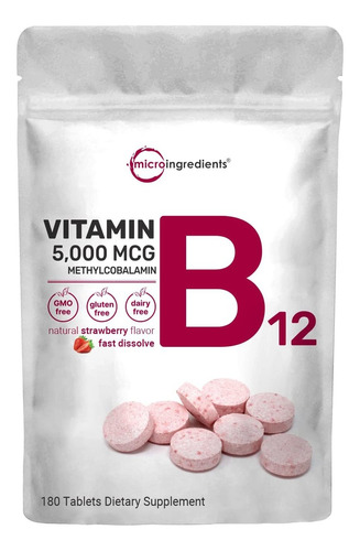 Vitamina B12 Sublingual 5000 Mcg | Forma Activa Metil B12 -