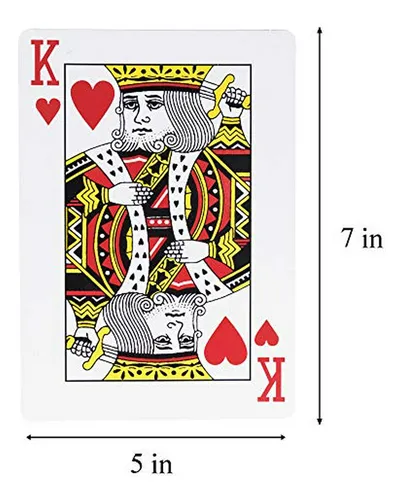 Baraja Gigante De Cartas De Juego - Divertido Set De Poker -