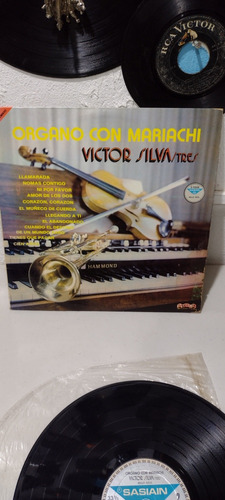 Organo Con Mariachi Victor Silva Disco De Vinil Lp 