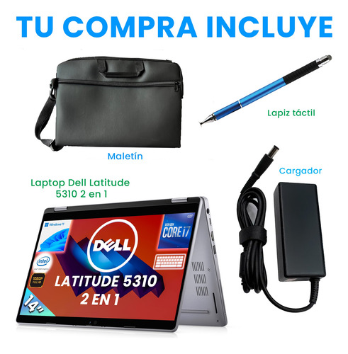 Laptop Dell Táctil X360 Core I7 10th 16gb Ram 512gb Ssd +pen Plateado (Reacondicionado)