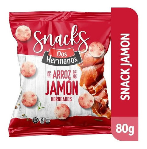 Snacks Dos Hermanos Sabor Jamon 80 Gramos