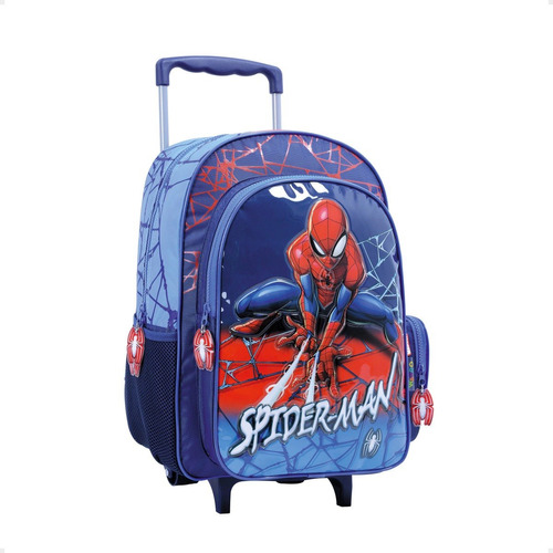Mochila Spider Man Marvel Escolar Carrito Ruedas 40x30 Cm