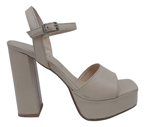 Sandalias Plataformas Cuero Vacunoa Zapatos Mujer Moda  982