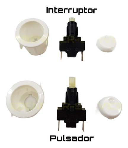 Kit Pulsador Chispa + Interruptor Luz Blanco Cocinas Orbis