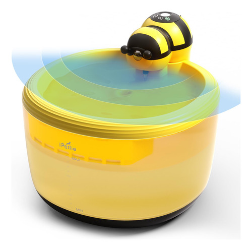 Ipettie Honeybee - Fuente De Agua Inalambrica Para Gatos, Fu
