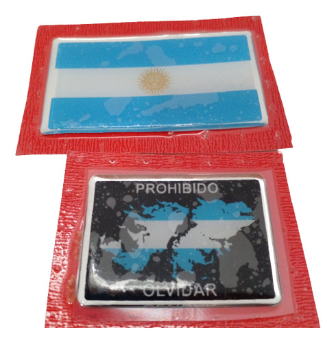 Calco Resinado Bandera Argentina + Malvinas Ver Medidas