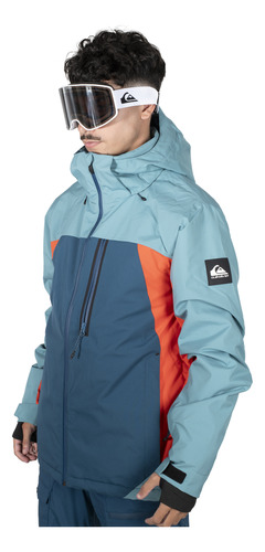 Campera Quiksilver Snow Mission Plus Hombre Snow Azul