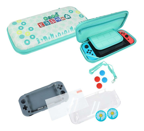 Kit Para Switch Lite Estuche Protector Accesorios Mica