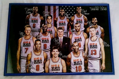 Cuadro Enmarcado / Dream Team Basket De Usa 1.992.