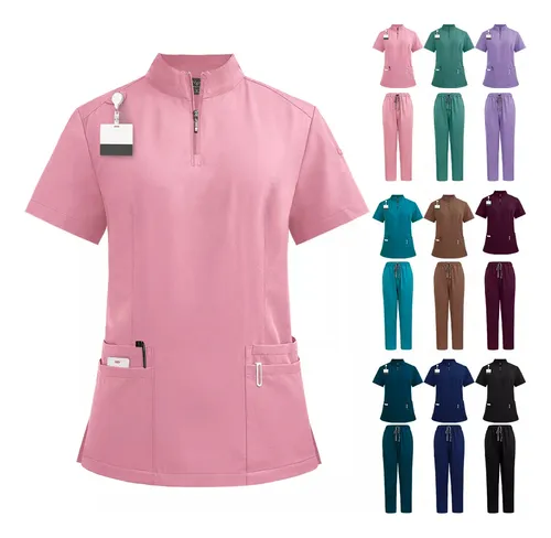 Pijama Quirúrgico Exfoliante, Uniforme Médico Antifluido Par