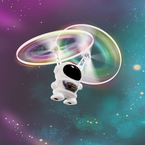 Juguete Robot Volador Por Inducción Drone Astronauta Con Luz Color Blanco