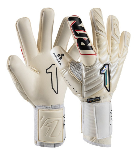 Imagen 1 de 4 de Guantes De Portero Rinat Meta Pro Adulto Blanco Plata