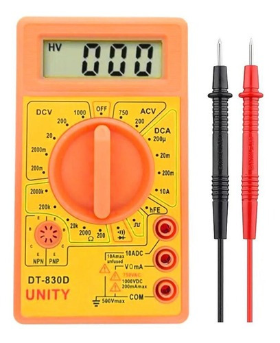Multímetro Digital Portátil Com Bateria E Alarme Sonoro Top