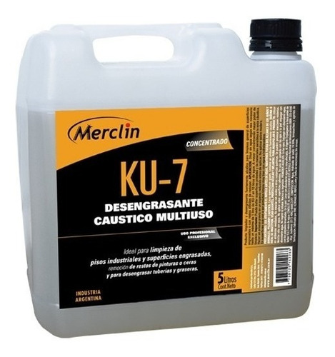 Desengrasante Caustico Multiuso Concentrado Ku-7 Merclin 5l