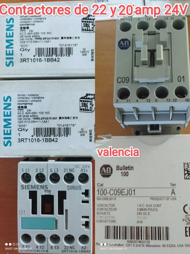 Contactor A 24v De 20 Y 22amp Siemens 3rt1016 Allen-bradlay 