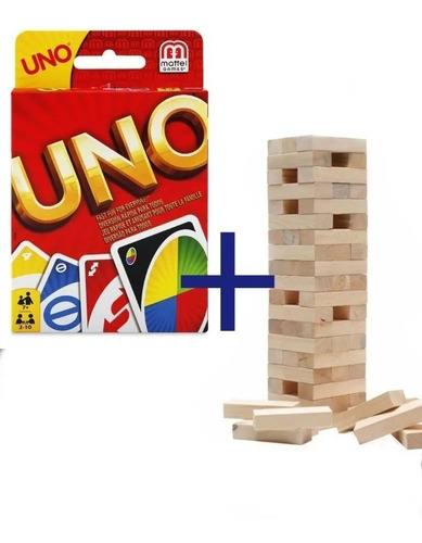 Jenga Yenga 54 Piezas + Cartas Uno