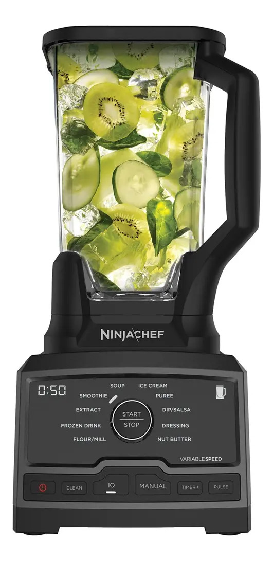Licuadora Ninja Chef CT800C 2.1 L negra con vaso de plástico