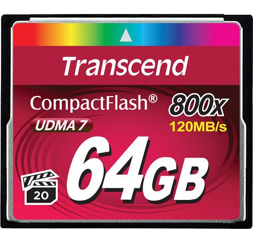 Transcend 64gb 800x Compactflash Memory Card Udma