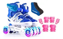 Comprar Rollers 4 Ruedas Patin 2 En 1 Combo Con Protecciones Quad