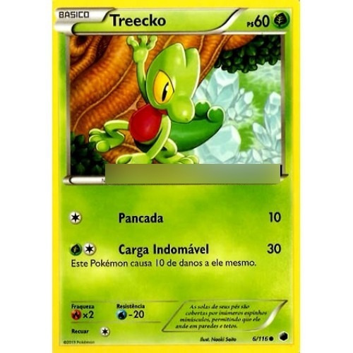 Treecko - Pokémon Planta Comum - 6/116 - Pokemon Card Game
