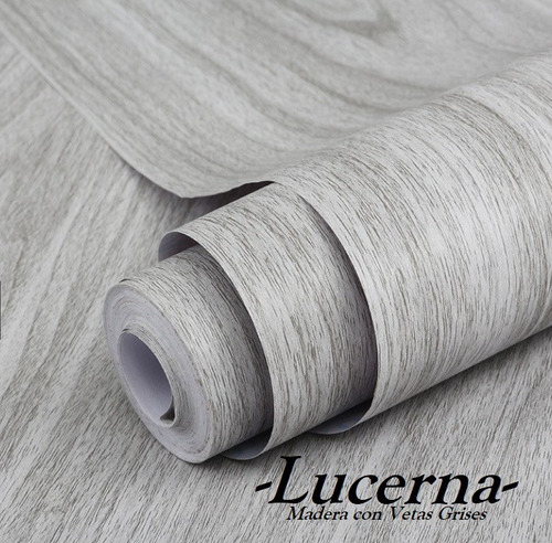 Imagen 8 de 10 de 2003. Papel Adhesivo Empapelar Madera Gris Lucerna 1mtx45cm