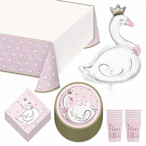 Paquetes De Fiesta - Swan Princess Happy Birthday Party Pack