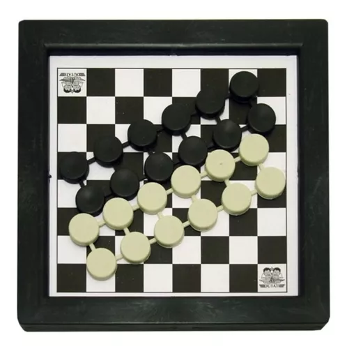 Jogo Dama E Trilha Grande De Madeira E Plastico 32x32 Cm