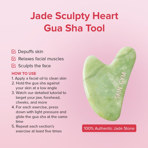 Face Massager Skin Gym Sculpty Heart Gua Sha For Face Lift