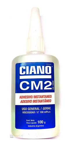 Adhesivo Instantáneo Cianoacrilato Cm2 Pegamento 100grs