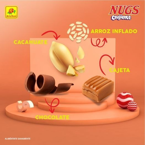 Toffee De Leche Cubierto Chocolate Nugs 12 Piezas